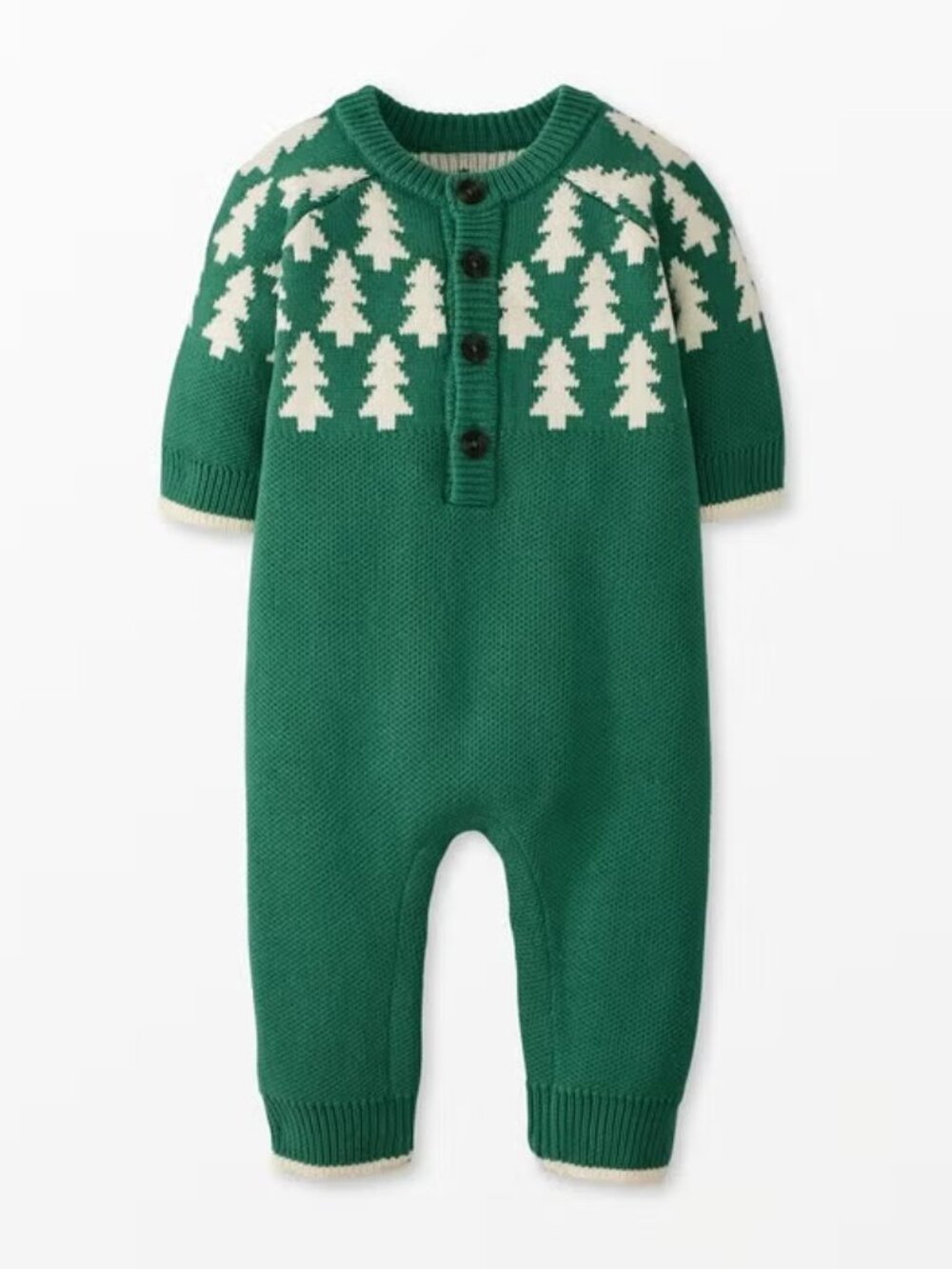 Hanna Andersson Holiday Romper In Combed Cotton | 6-12 Months